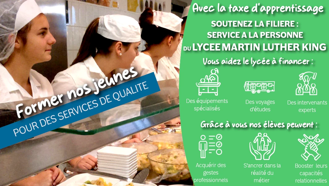 taxe d'apprentissage, soutenir l'enseignement agricole, lycée charlemagne, lycée martin luther king, innovation pédagogique, formation agricole